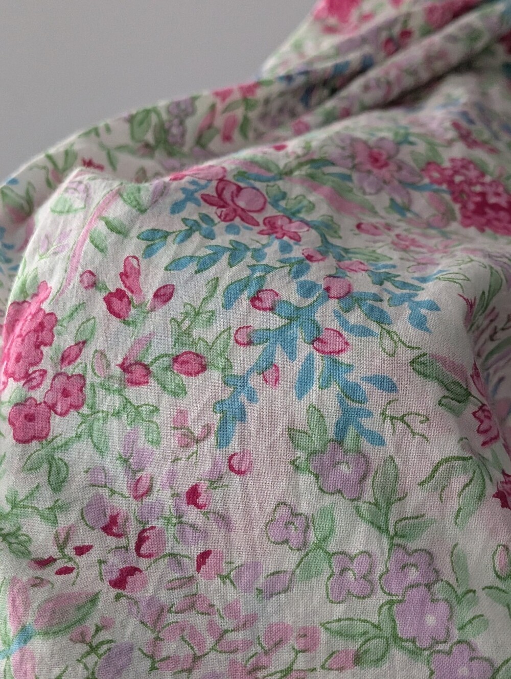April Cornell Garden Dress Floral Smocked Puff Sleeve Cottagecore Maxi M - Picture 6 of 12